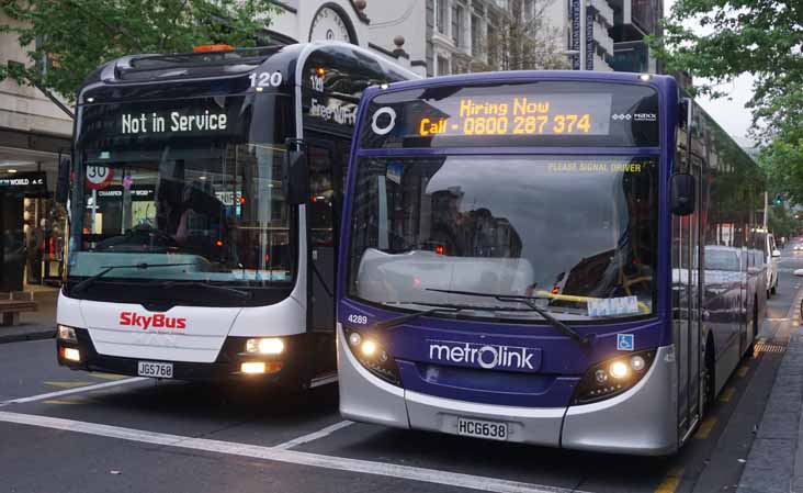 Skybus MAN 18.290 Kiwi-Gemilang 120 & Metrolink ADL Enviro200 Kiwi 4289